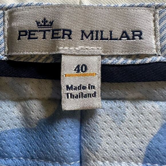 Peter Millar Optic White Golf Shorts in Size 40W x 8.5" IS - Picture 2 of 8